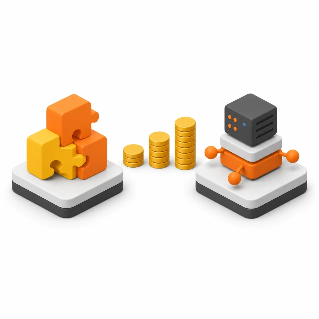 TYPO3 vs. WordPress - Plugin-Bausteine neben einer CMS-Plattform